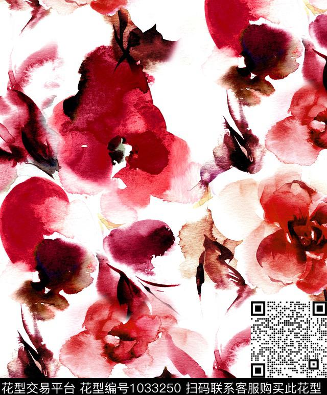 数码华亿平台花卉大牌风数码印花华亿平台下载（图片编号: 1033250） - 瓦栏（Walan）