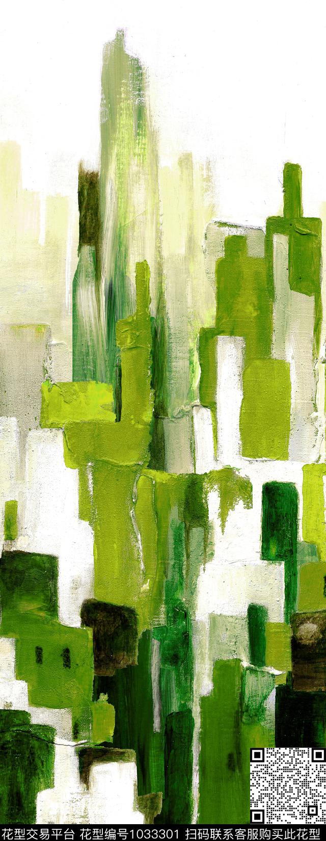 抽象几何大牌风数码印花华亿平台下载（图片编号: 1033301） - 瓦栏（Walan）