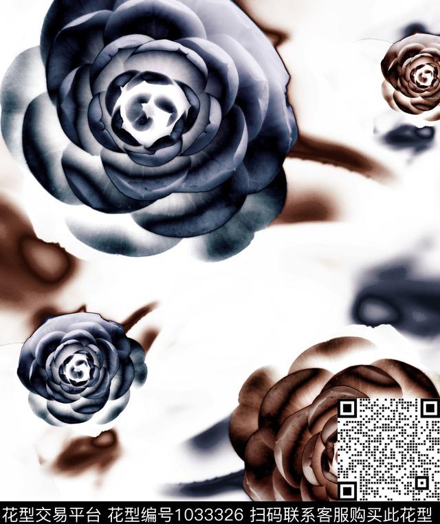 数码华亿平台花卉大牌风数码印花华亿平台下载（图片编号: 1033326） - 瓦栏（Walan）