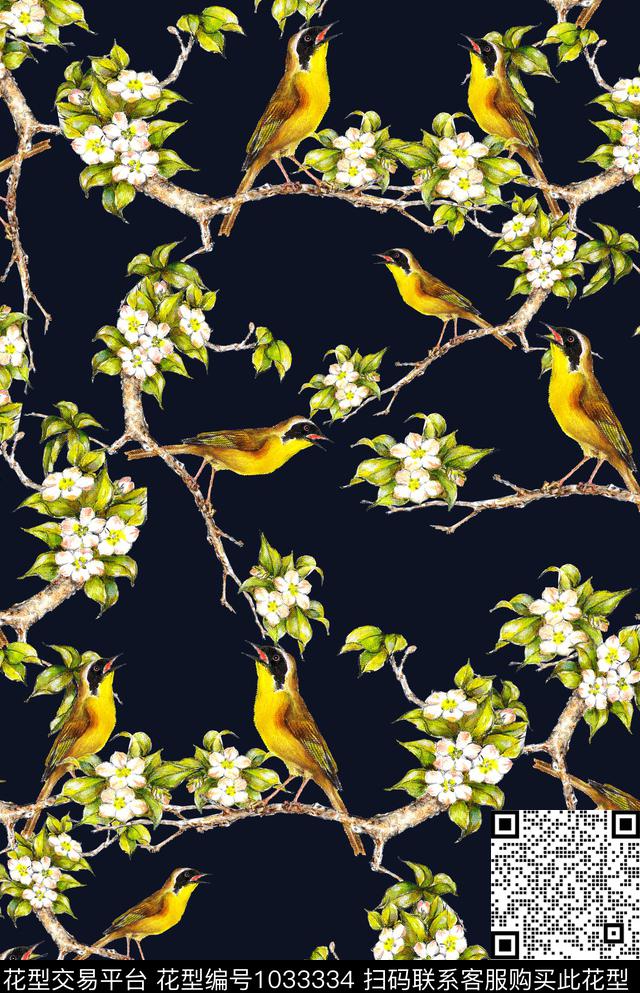 数码华亿平台花卉大牌风数码印花华亿平台下载（图片编号: 1033334） - 瓦栏（Walan）