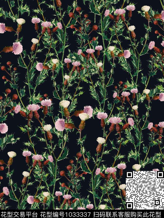 数码华亿平台花卉大牌风数码印花华亿平台下载（图片编号: 1033337） - 瓦栏（Walan）