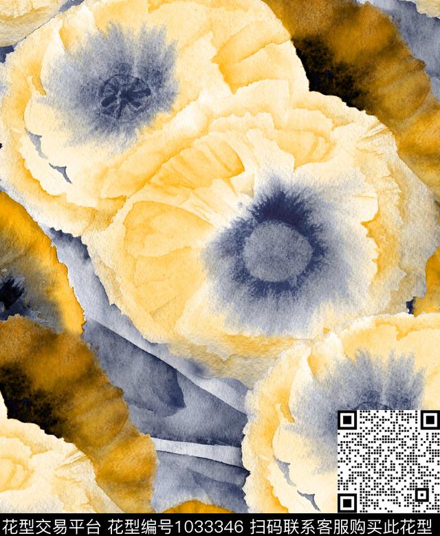 数码华亿平台花卉大牌风数码印花华亿平台下载（图片编号: 1033346） - 瓦栏（Walan）