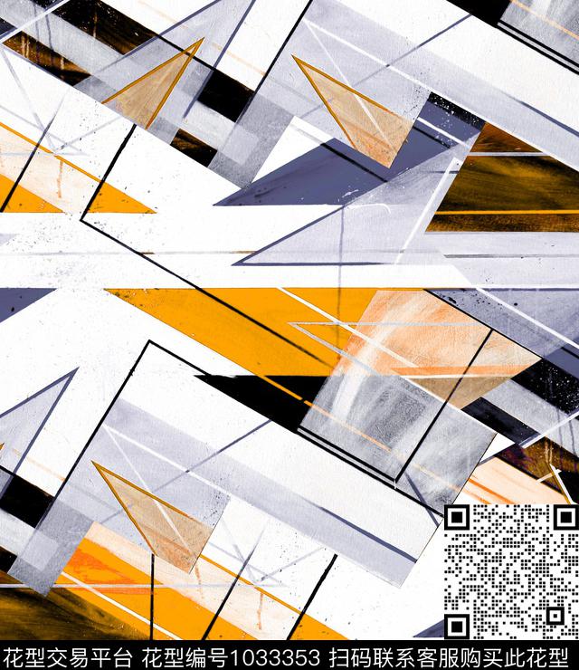 数码华亿平台几何大牌风数码印花华亿平台下载（图片编号: 1033353） - 瓦栏（Walan）