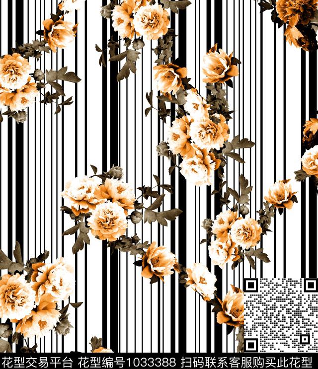 数码华亿平台花卉大牌风数码印花华亿平台下载（图片编号: 1033388） - 瓦栏（Walan）