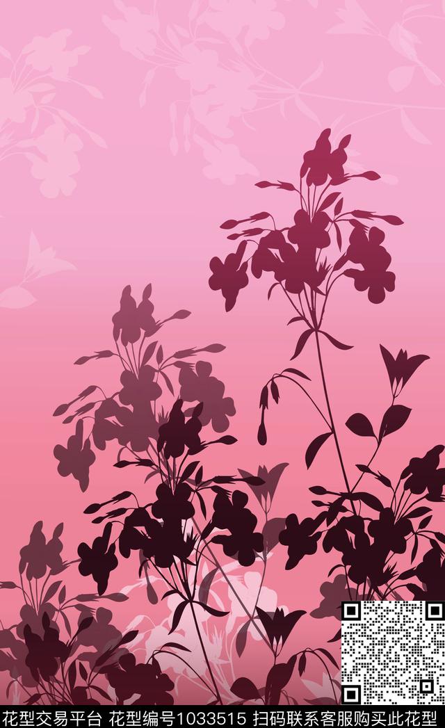 定位花女装植物数码印花华亿平台下载（图片编号: 1033515） - 瓦栏（Walan）