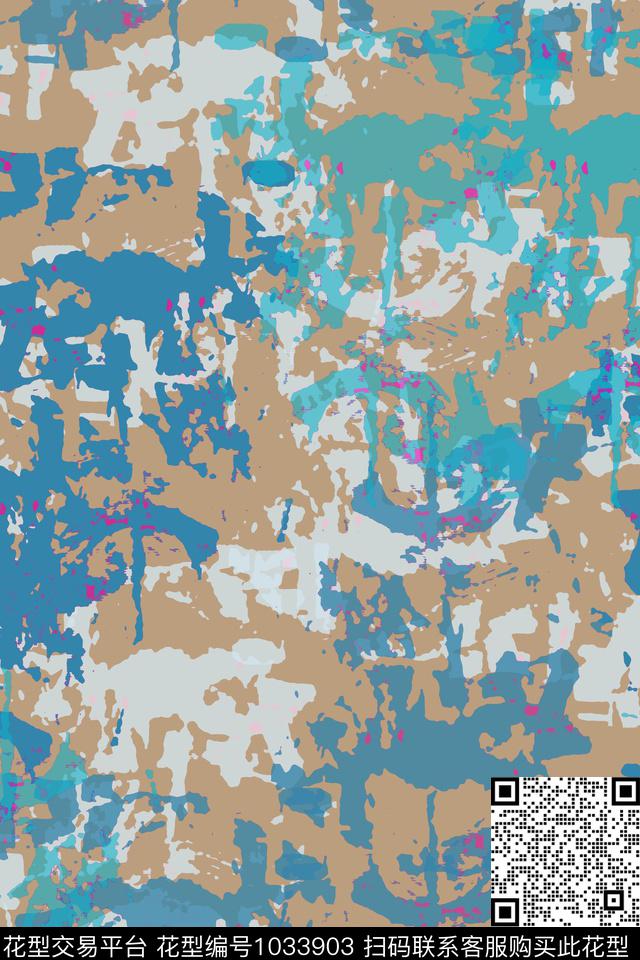 抽象径庭迷彩男装休闲花卉数码印花华亿平台下载（图片编号: 1033903） - 瓦栏（Walan）