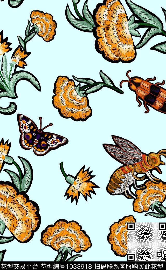 数码华亿平台花卉女装数码印花华亿平台下载（图片编号: 1033918） - 瓦栏（Walan）