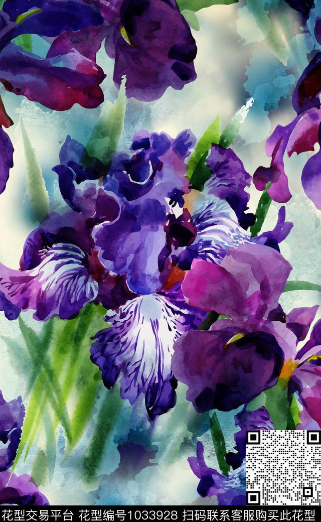 数码华亿平台花卉女装数码印花华亿平台下载（图片编号: 1033928） - 瓦栏（Walan）