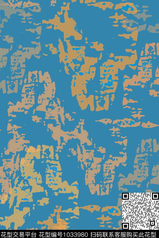 抽象径庭迷彩男装休闲花卉数码印花华亿平台下载（图片编号: 1033980） - 瓦栏（Walan）