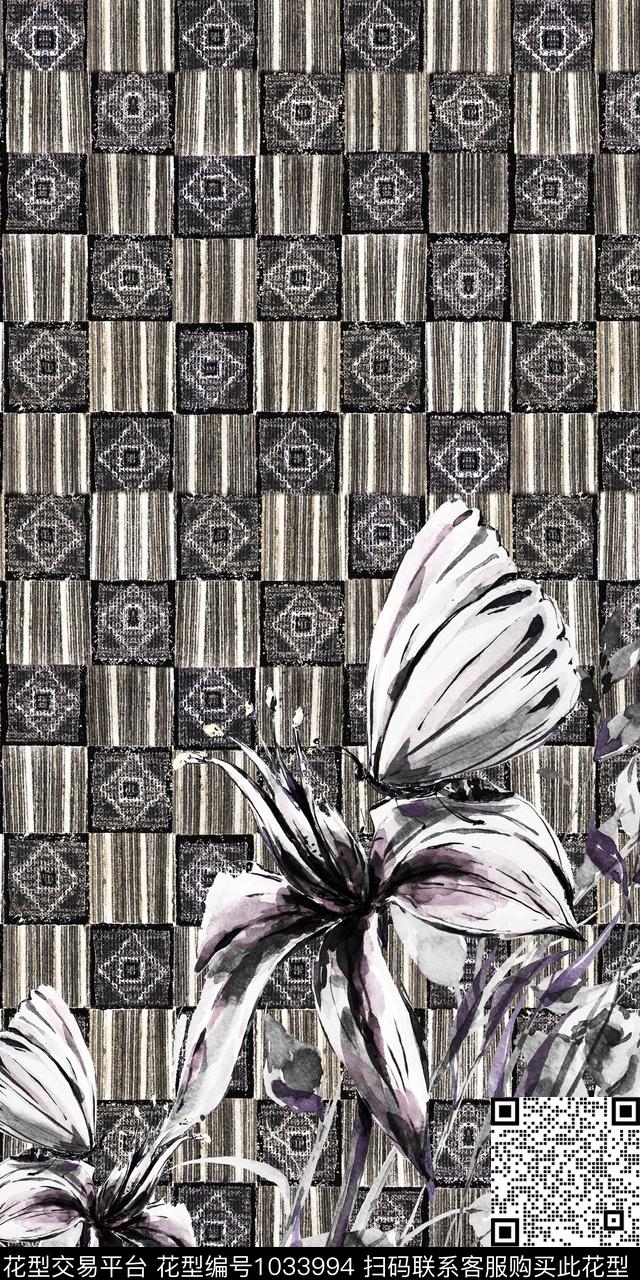 数码华亿平台民族风定位花数码印花华亿平台下载（图片编号: 1033994） - 瓦栏（Walan）