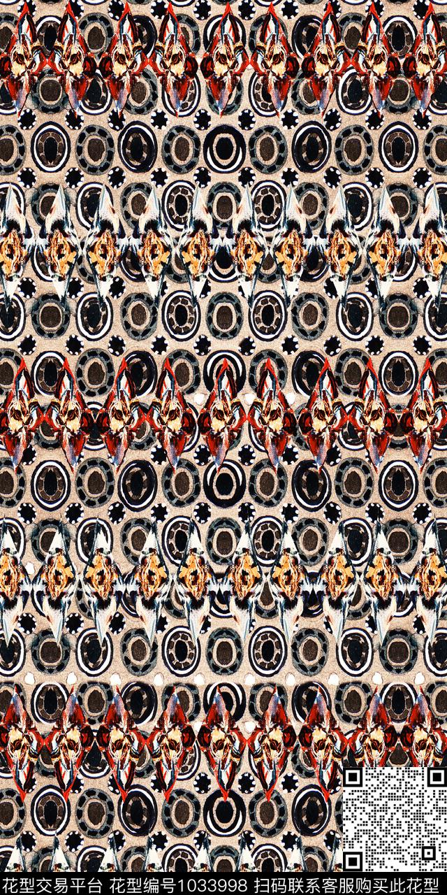 数码华亿平台民族风定位花数码印花华亿平台下载（图片编号: 1033998） - 瓦栏（Walan）
