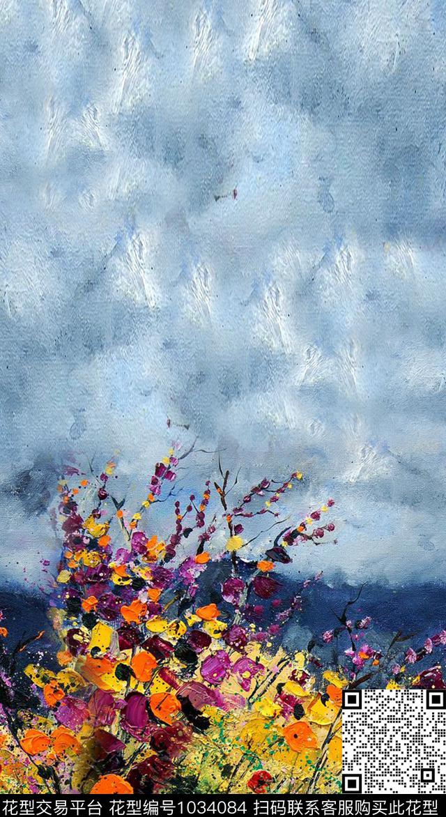 艺术数码华亿平台定位花数码印花华亿平台下载（图片编号: 1034084） - 瓦栏（Walan）