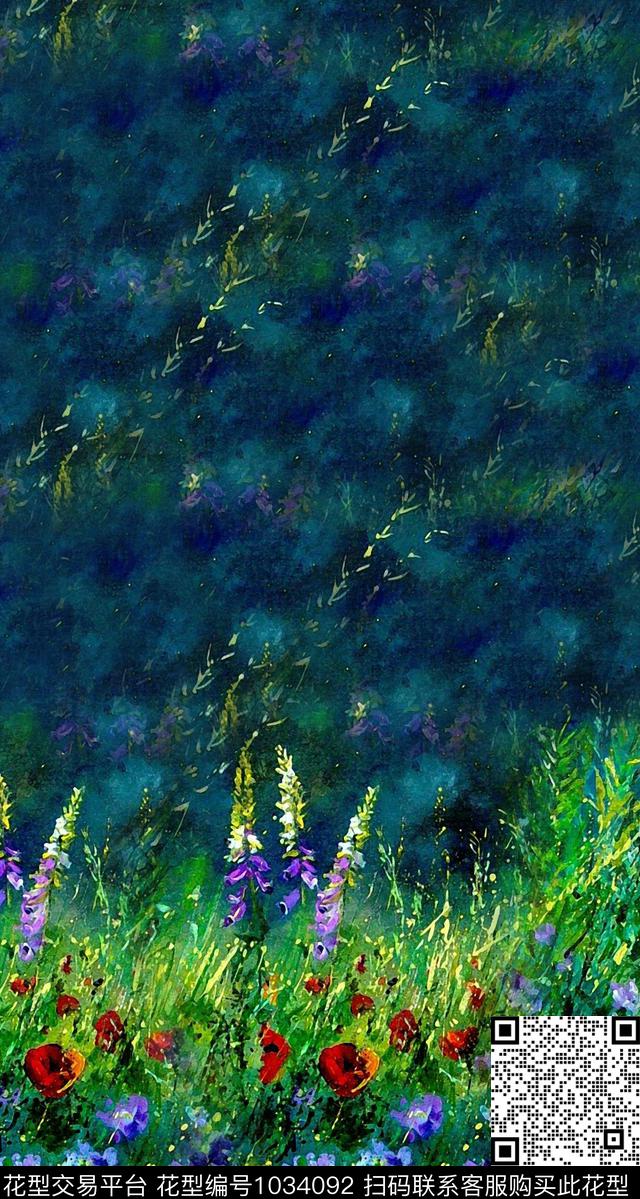 艺术数码华亿平台定位花数码印花华亿平台下载（图片编号: 1034092） - 瓦栏（Walan）