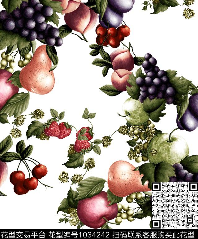 数码华亿平台花卉大牌风数码印花华亿平台下载（图片编号: 1034242） - 瓦栏（Walan）