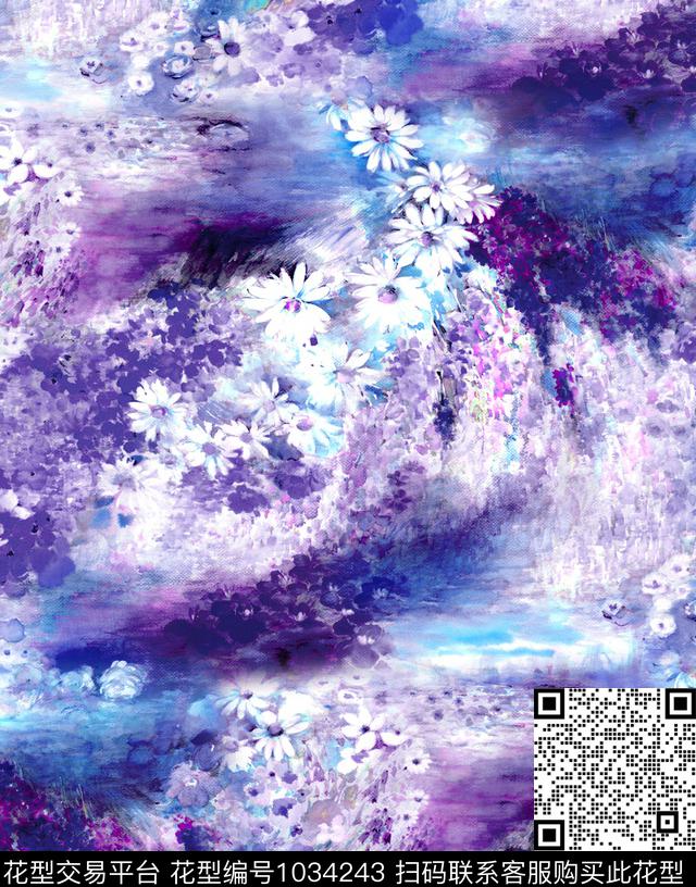 数码华亿平台花卉大牌风数码印花华亿平台下载（图片编号: 1034243） - 瓦栏（Walan）