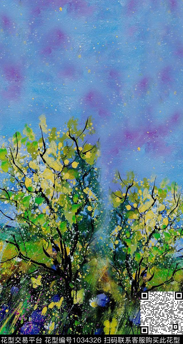 艺术数码华亿平台定位花数码印花华亿平台下载（图片编号: 1034326） - 瓦栏（Walan）