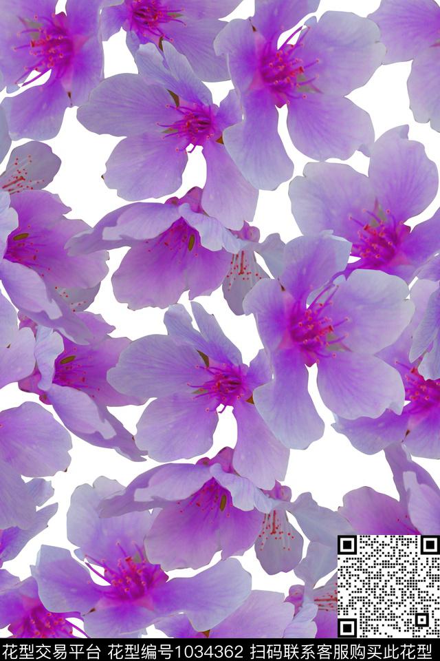 数码华亿平台朦胧花卉女装数码印花华亿平台下载（图片编号: 1034362） - 瓦栏（Walan）