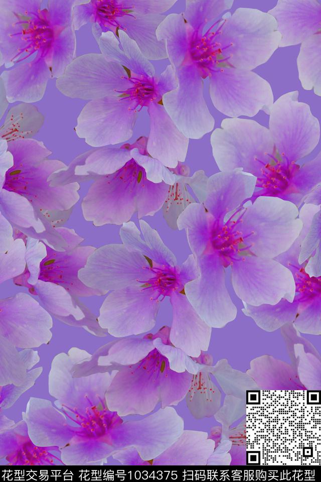 数码华亿平台朦胧花卉女装数码印花华亿平台下载（图片编号: 1034375） - 瓦栏（Walan）