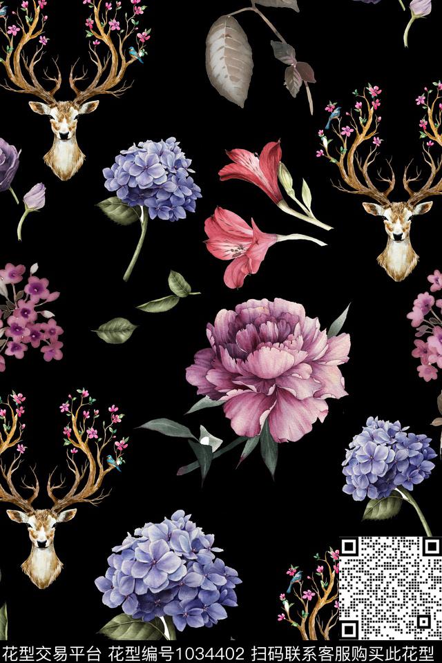 数码华亿平台小碎花花卉数码印花华亿平台下载（图片编号: 1034402） - 瓦栏（Walan）
