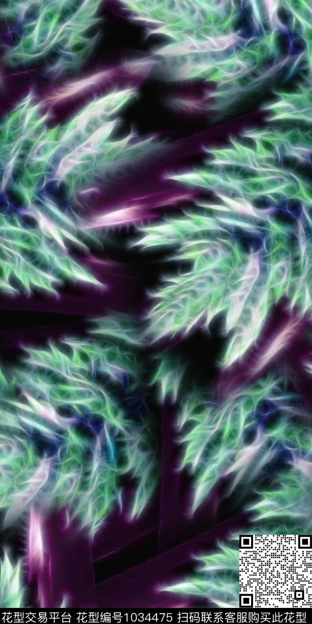 数码华亿平台抽象女装数码印花华亿平台下载（图片编号: 1034475） - 瓦栏（Walan）