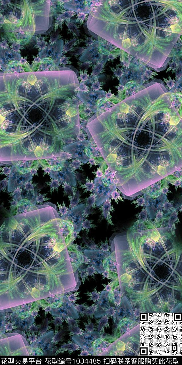 数码华亿平台抽象女装数码印花华亿平台下载（图片编号: 1034485） - 瓦栏（Walan）