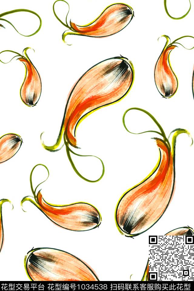 抽象休闲大牌风数码印花华亿平台下载（图片编号: 1034538） - 瓦栏（Walan）