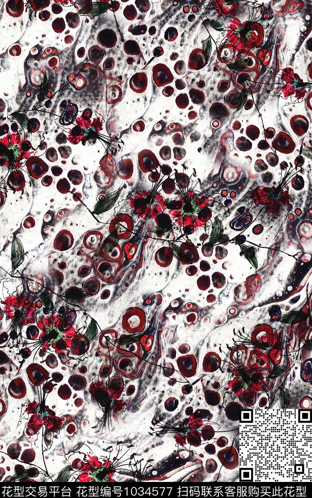 数码华亿平台民族风花卉数码印花华亿平台下载（图片编号: 1034577） - 瓦栏（Walan）