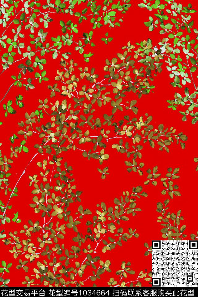 数码华亿平台小碎花花卉数码印花华亿平台下载（图片编号: 1034664） - 瓦栏（Walan）