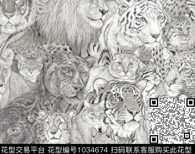 数码华亿平台动物大牌风数码印花华亿平台下载（图片编号: 1034674） - 瓦栏（Walan）