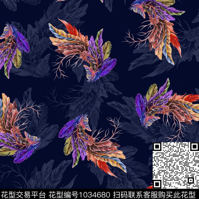 花卉大牌风欧洲数码印花华亿平台下载（图片编号: 1034680） - 瓦栏（Walan）