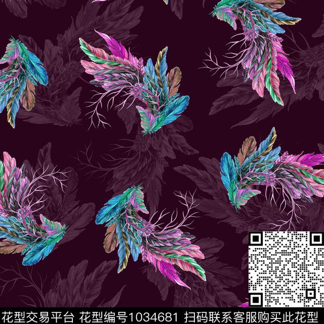 花卉大牌风欧洲数码印花华亿平台下载（图片编号: 1034681） - 瓦栏（Walan）