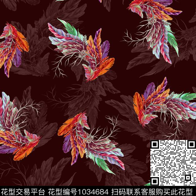 花卉大牌风欧洲数码印花华亿平台下载（图片编号: 1034684） - 瓦栏（Walan）