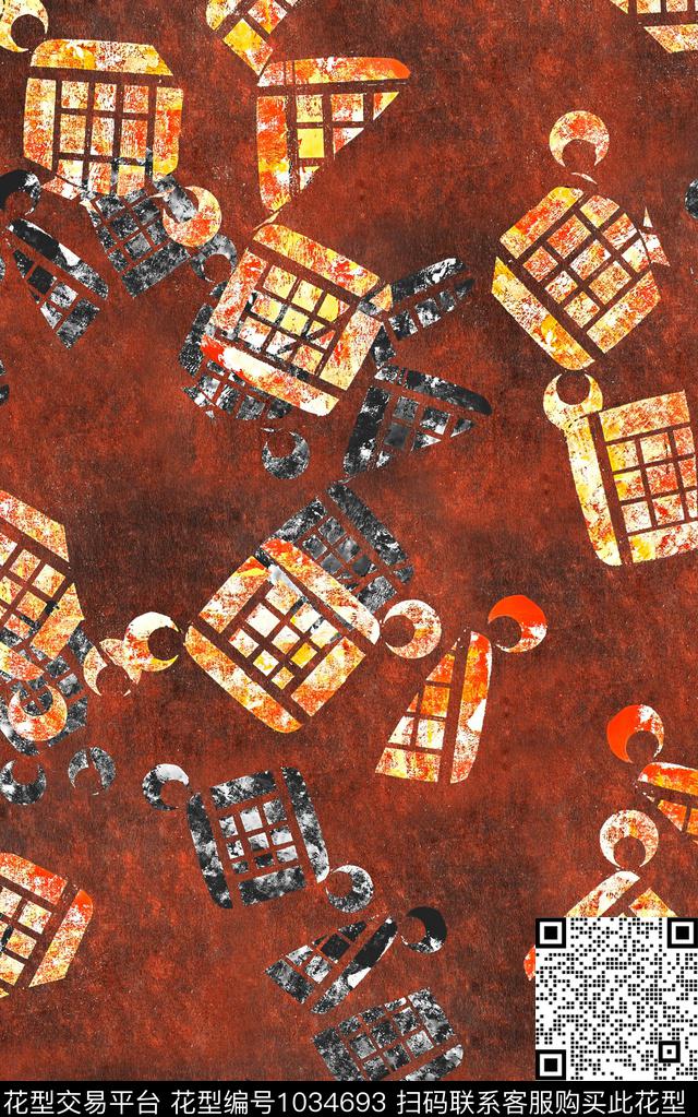 数码华亿平台格子笔触数码印花华亿平台下载（图片编号: 1034693） - 瓦栏（Walan）