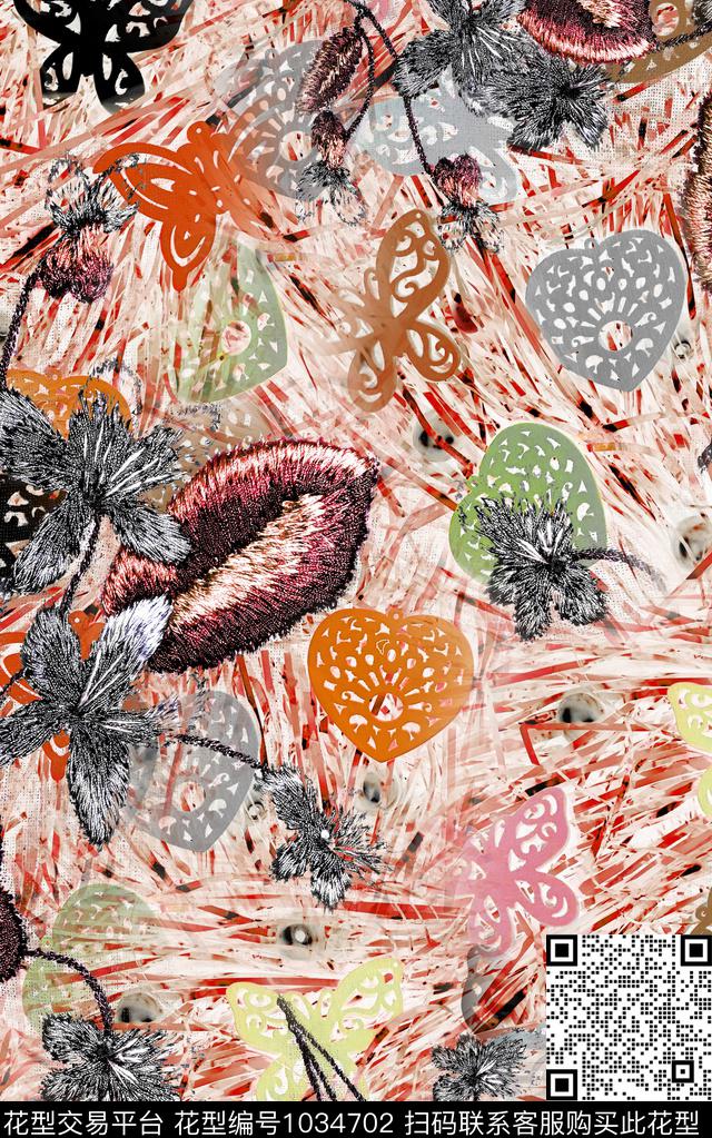 数码华亿平台民族风花卉数码印花华亿平台下载（图片编号: 1034702） - 瓦栏（Walan）