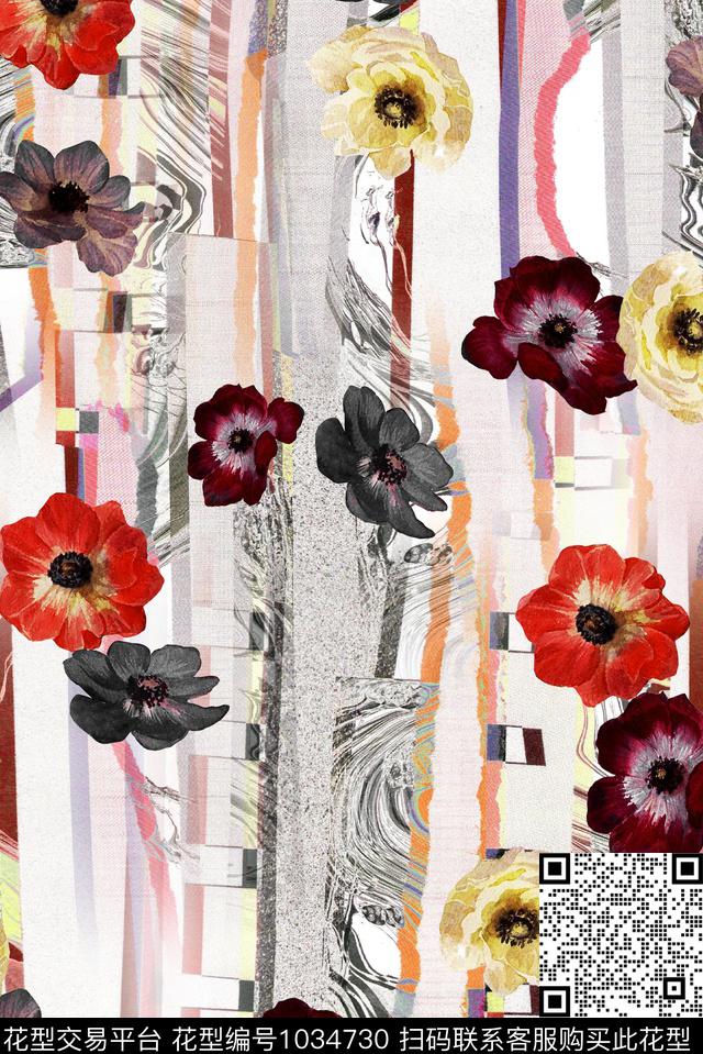 数码华亿平台小碎花花卉数码印花华亿平台下载（图片编号: 1034730） - 瓦栏（Walan）