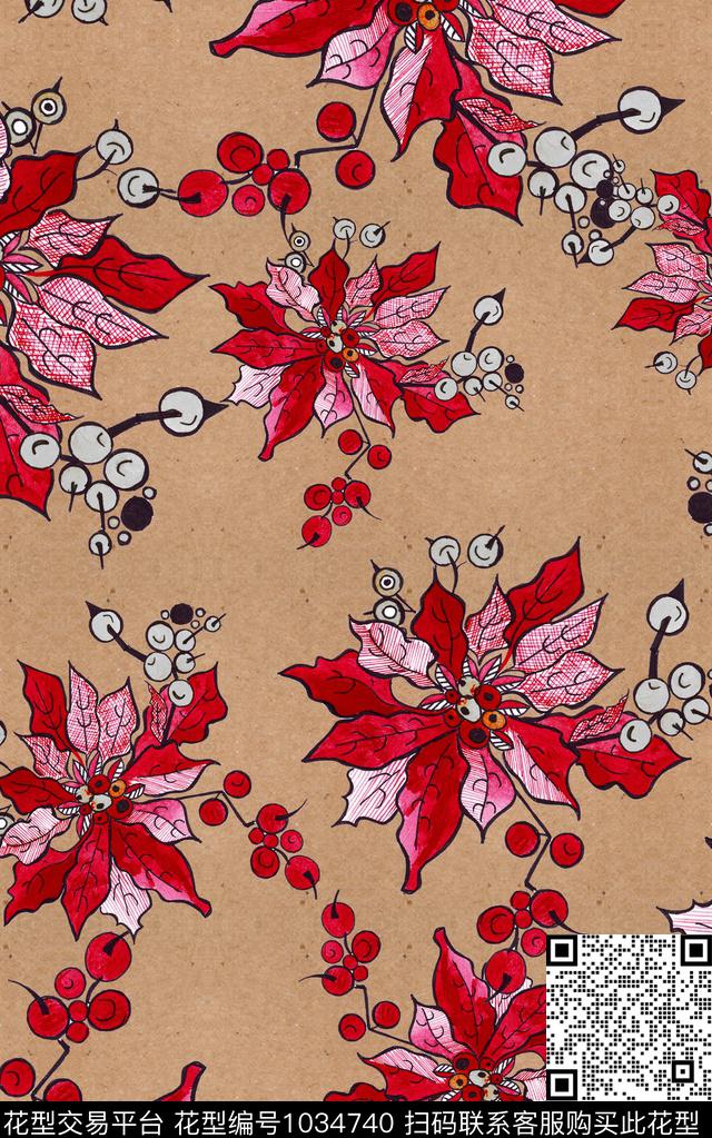 数码华亿平台小碎花花卉数码印花华亿平台下载（图片编号: 1034740） - 瓦栏（Walan）