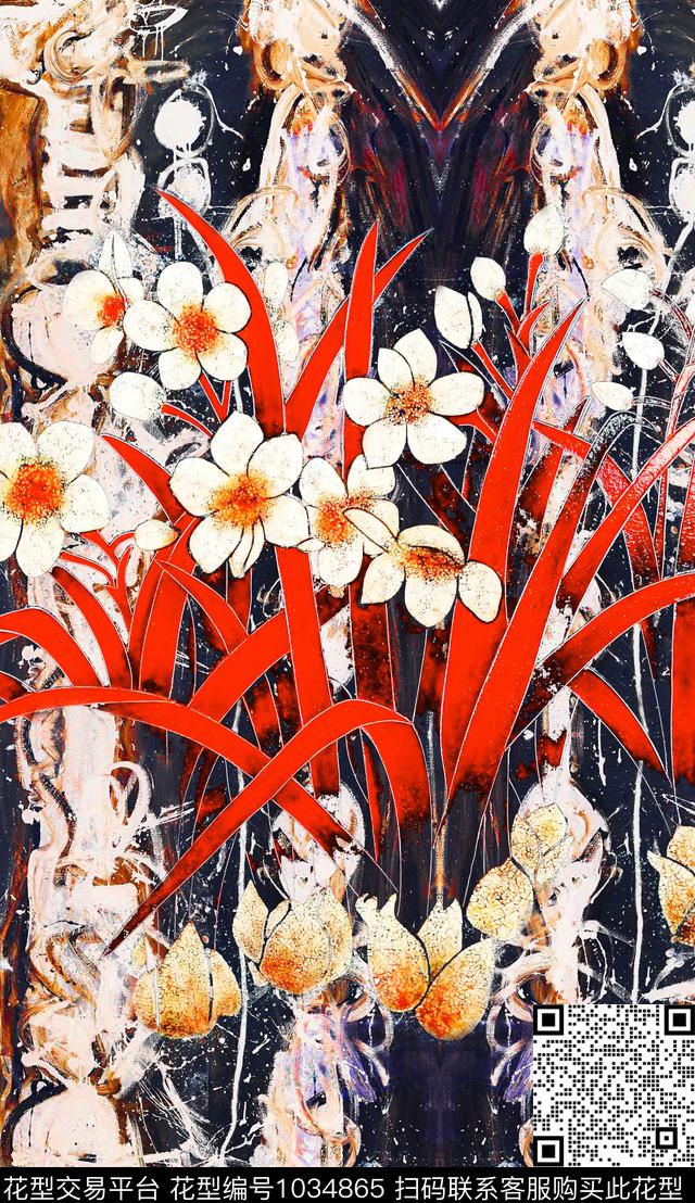 民族风肌理复古数码印花华亿平台下载（图片编号: 1034865） - 瓦栏（Walan）