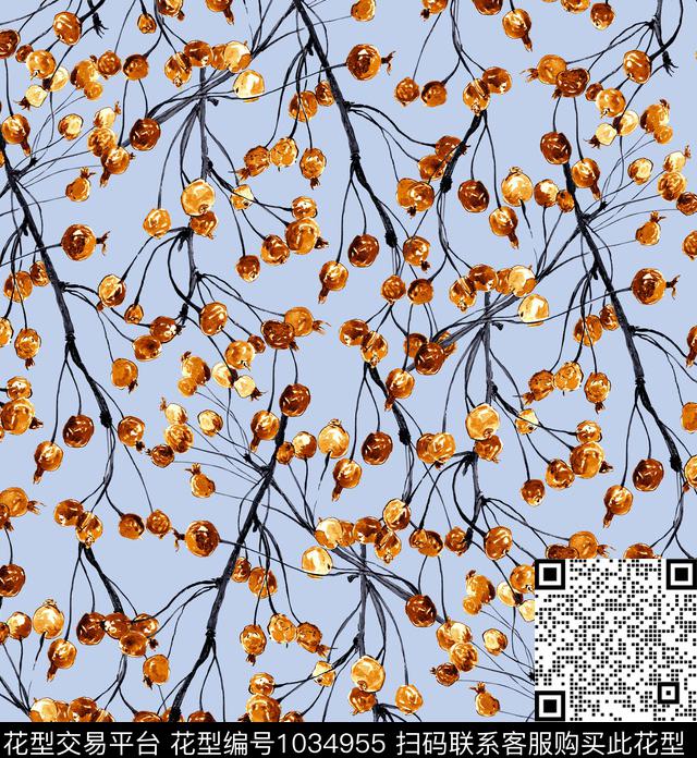 数码华亿平台花卉大牌风数码印花华亿平台下载（图片编号: 1034955） - 瓦栏（Walan）