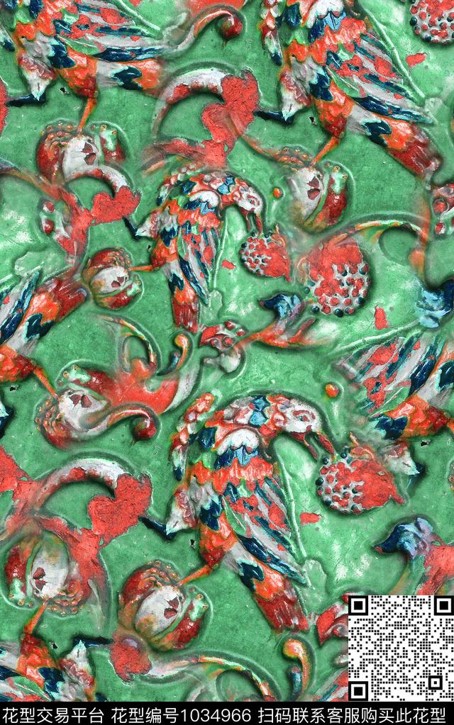 民族风肌理抽象数码印花华亿平台下载（图片编号: 1034966） - 瓦栏（Walan）