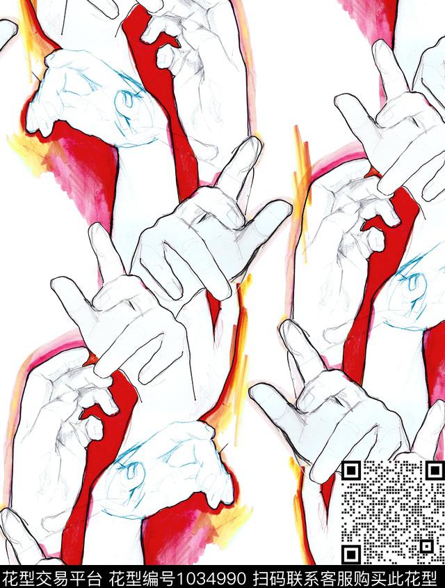 数码华亿平台抽象大牌风数码印花华亿平台下载（图片编号: 1034990） - 瓦栏（Walan）