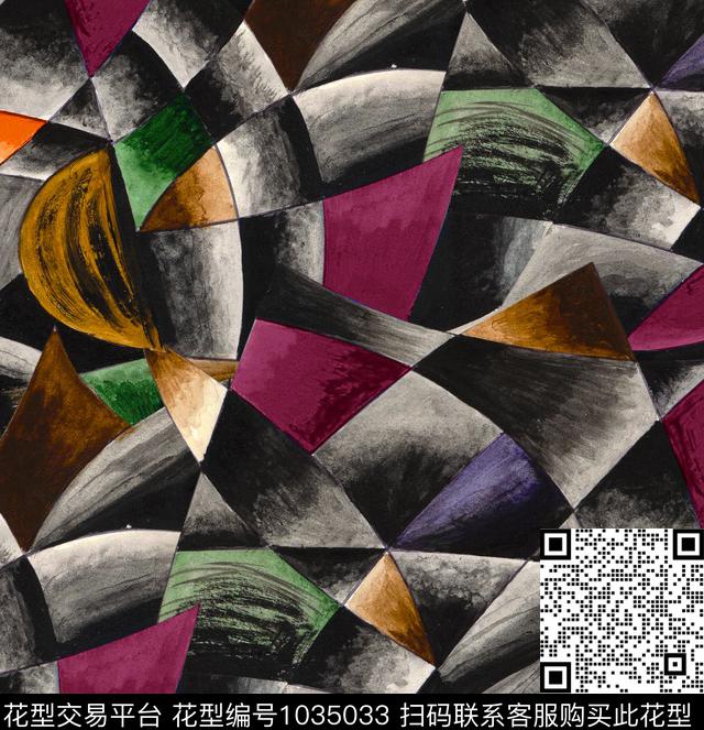 数码华亿平台抽象大牌风数码印花华亿平台下载（图片编号: 1035033） - 瓦栏（Walan）