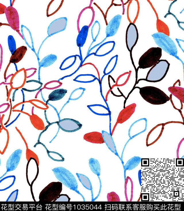 数码华亿平台花卉大牌风数码印花华亿平台下载（图片编号: 1035044） - 瓦栏（Walan）