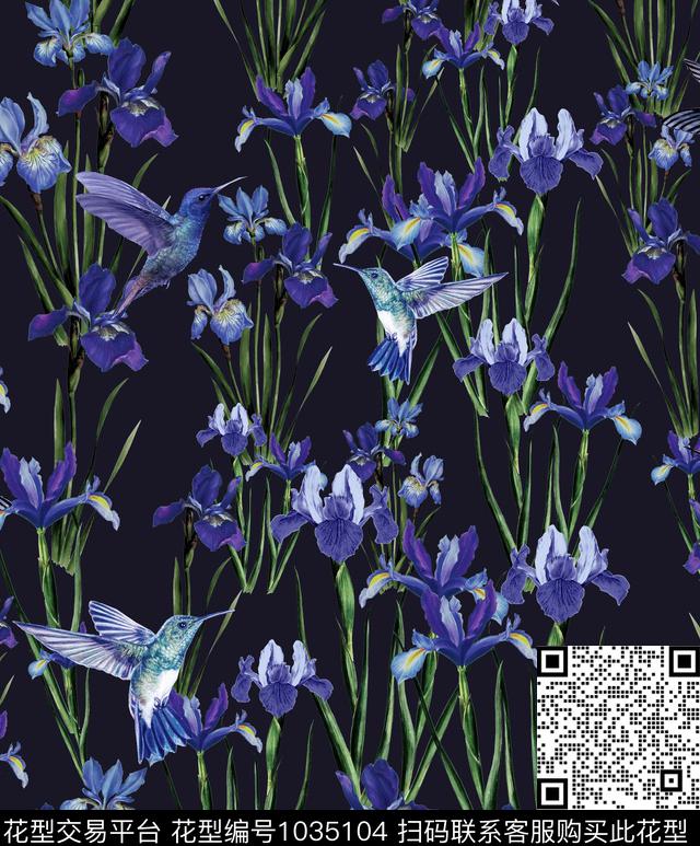 数码华亿平台花卉大牌风数码印花华亿平台下载（图片编号: 1035104） - 瓦栏（Walan）