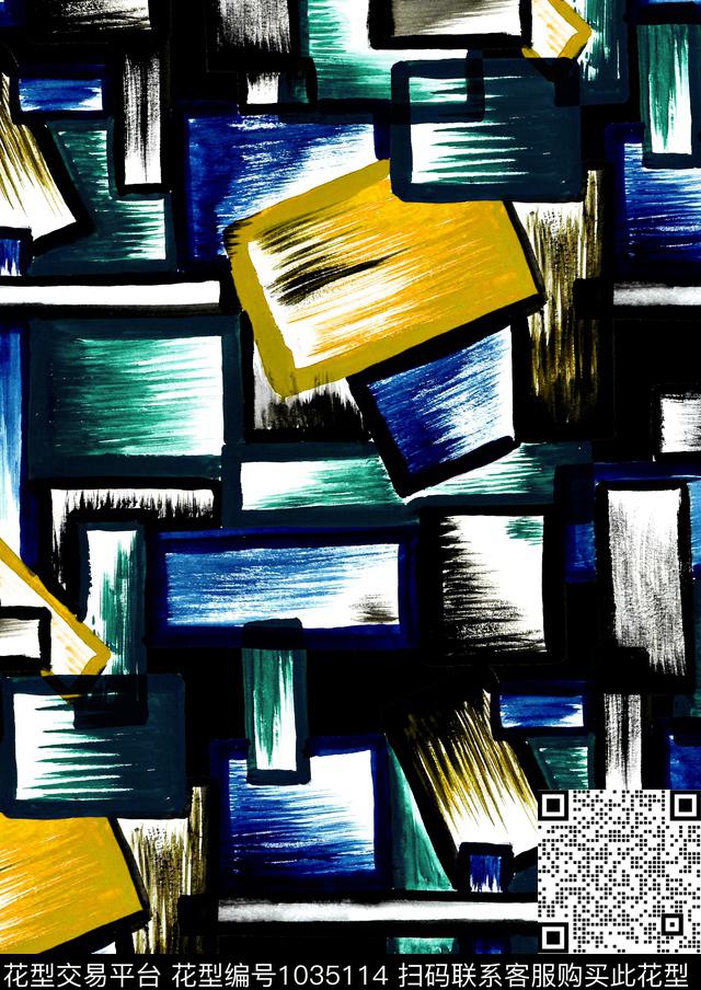 数码华亿平台抽象大牌风数码印花华亿平台下载（图片编号: 1035114） - 瓦栏（Walan）