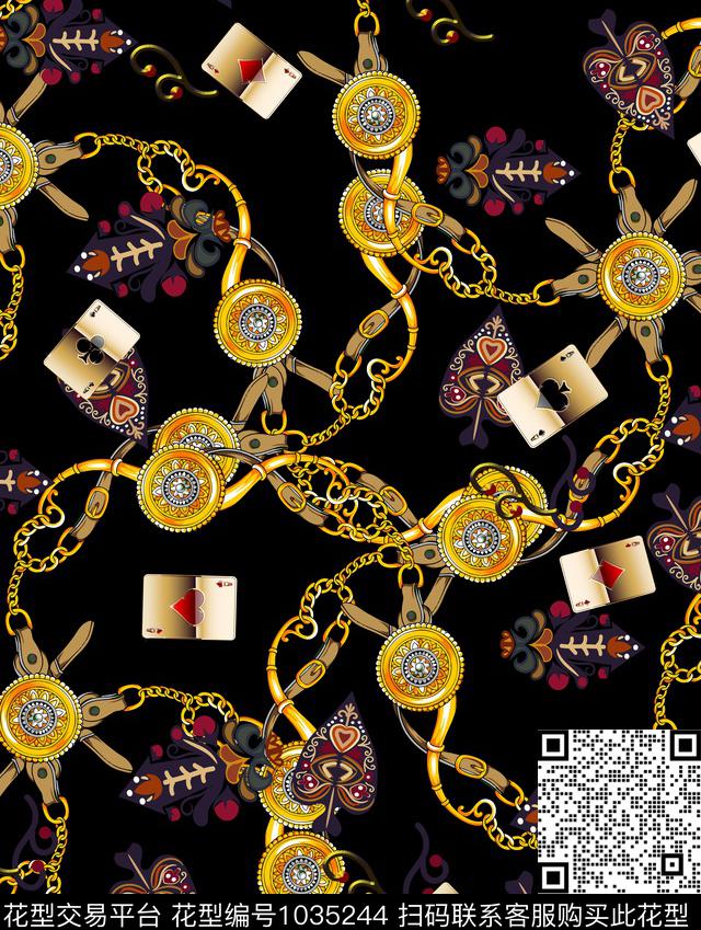 男装潮牌扑克数码印花华亿平台下载（图片编号: 1035244） - 瓦栏（Walan）