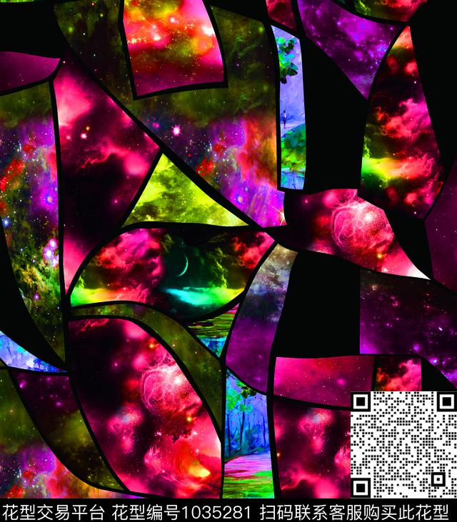 数码华亿平台抽象女装数码印花华亿平台下载（图片编号: 1035281） - 瓦栏（Walan）