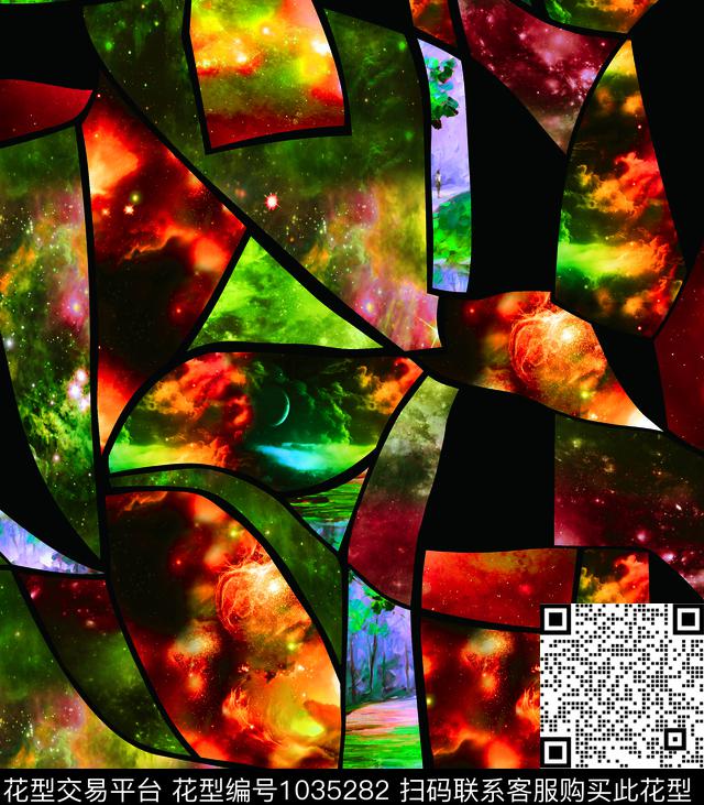 数码华亿平台抽象女装数码印花华亿平台下载（图片编号: 1035282） - 瓦栏（Walan）