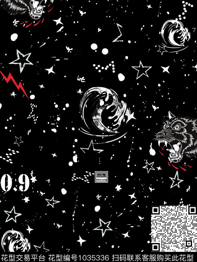 抽象星星星空数码印花华亿平台下载（图片编号: 1035336） - 瓦栏（Walan）