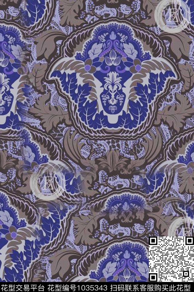 数码华亿平台抽象大牌风数码印花华亿平台下载（图片编号: 1035343） - 瓦栏（Walan）