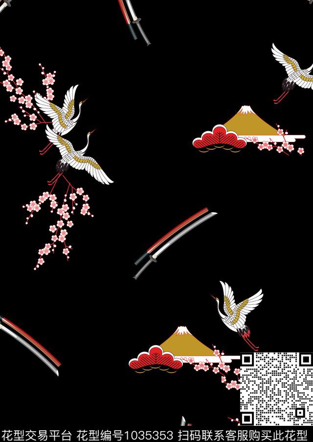 民族风抽象大牌风数码印花华亿平台下载（图片编号: 1035353） - 瓦栏（Walan）